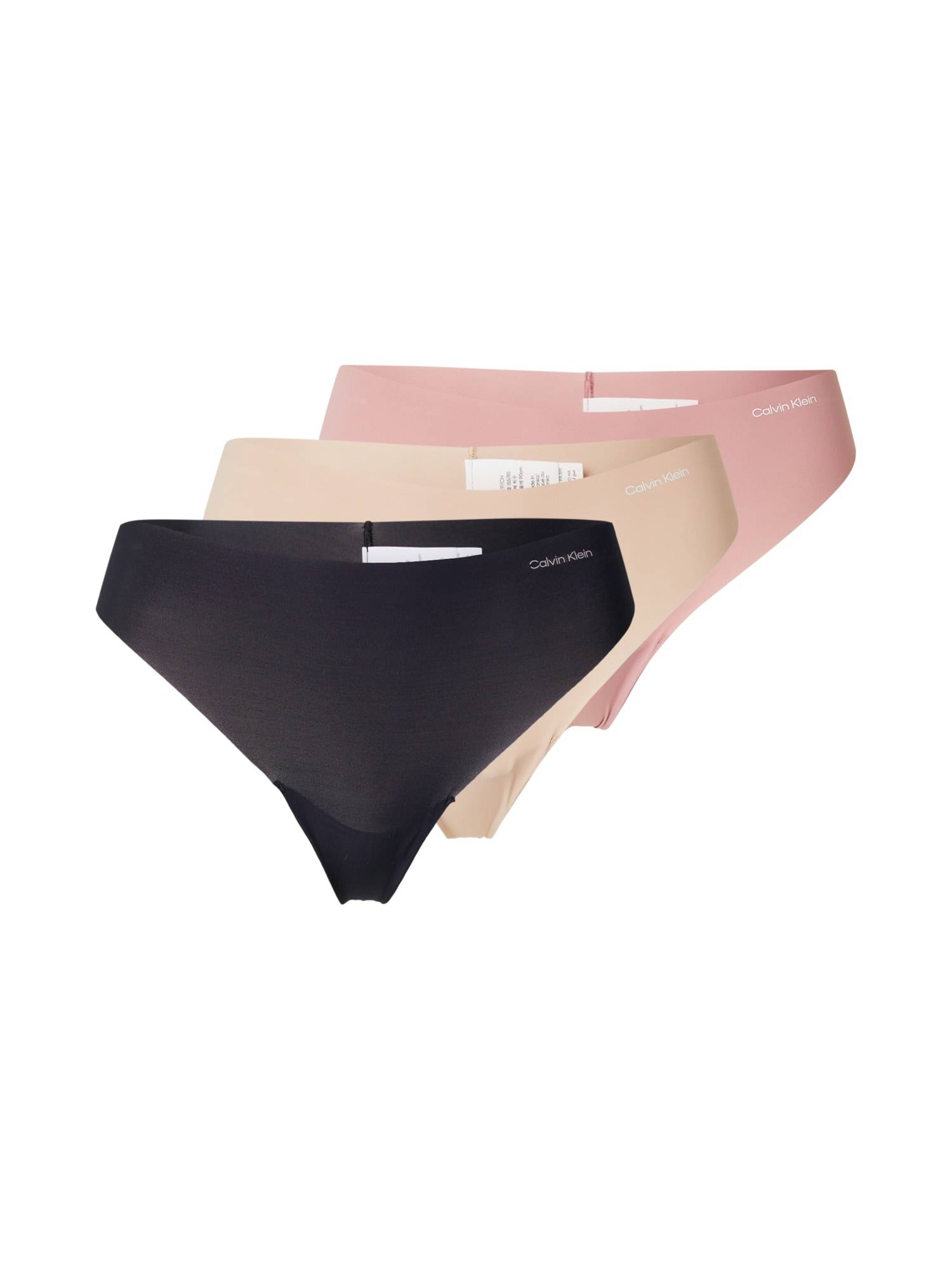 Calvin Klein Underwear String 'Invisibles' beige / gammalrosa / svart
