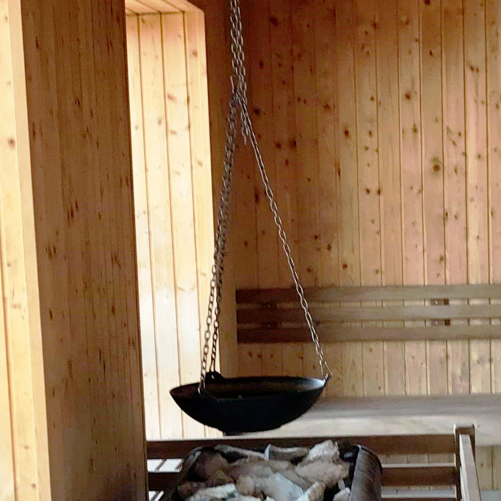 Saga Sauna gusfad i støbebjern.