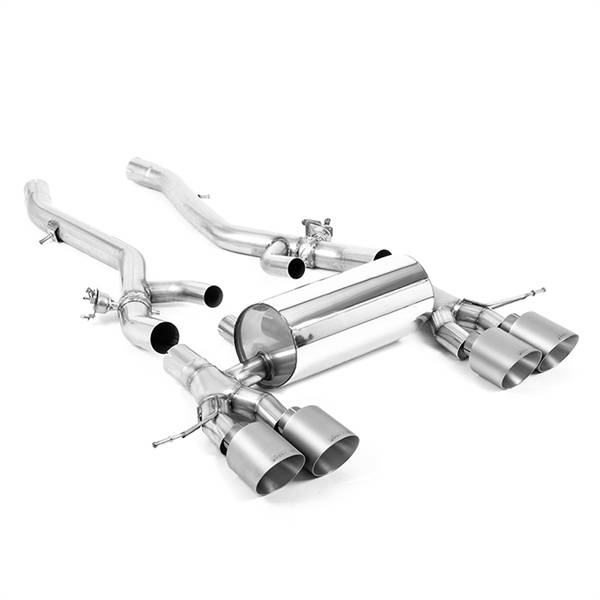 Milltek Center Resonator-Bag System med GT-115 Børstede Titanium Enderør BMW 2 Series M2 Coupe (G87 S58 NAS Ikke-OPF/GPF Modeller)