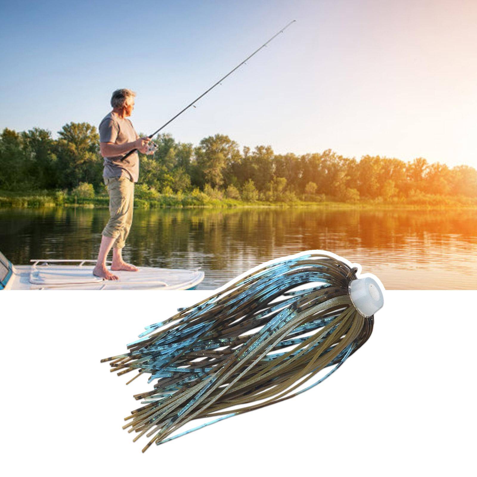 5 st 88 trådar Silikon Jig-kjolar Fiskedrag Spinnertailers Ersättning Fiskedragskjolar Fiskeparaplykistor