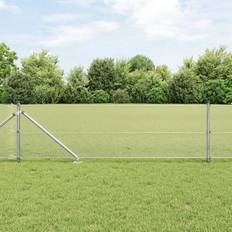 vidaXL Svejsede Trådhegn med 7 Spike Poster 0.8x10 m Galvaniseret Stål