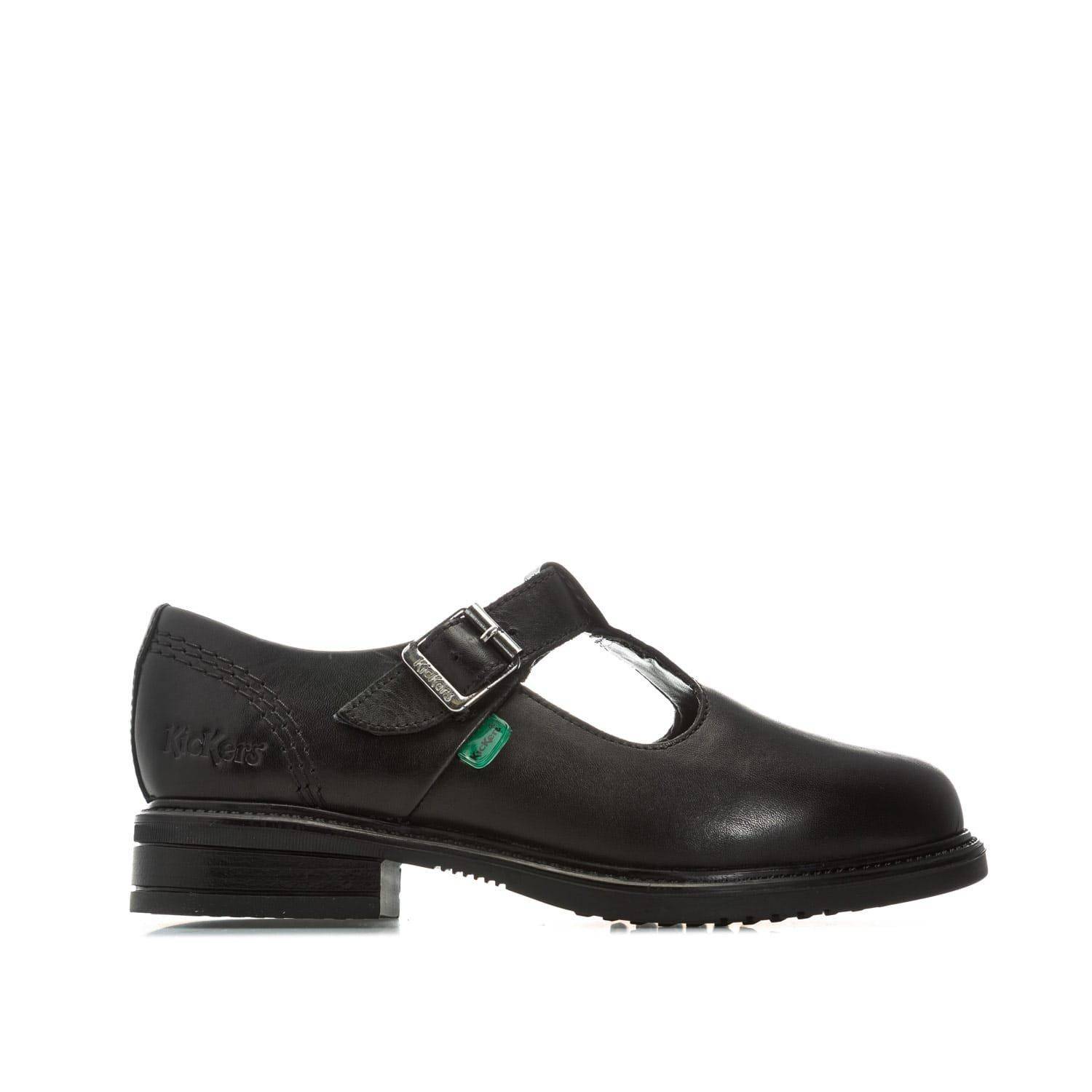 Kickers Children Lach T-Bar Leather Shoes