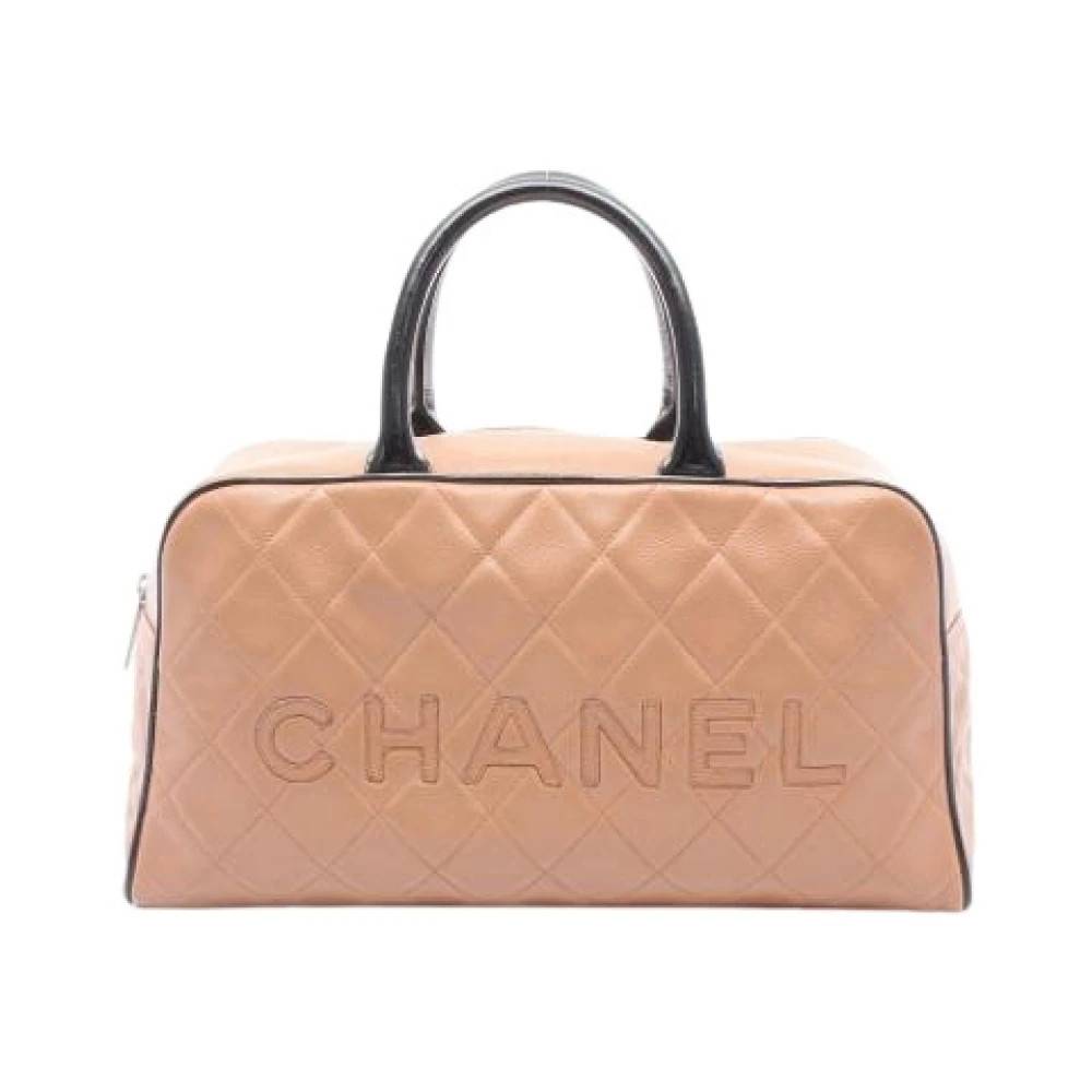 Chanel Vintage Pre-owned Vintage Weekend Bag - Vintage - Dame - Beige - ONE SIZE - Læder
