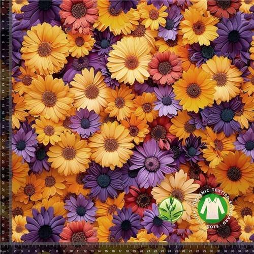 Digitaltryckt Bambu - Gerbera