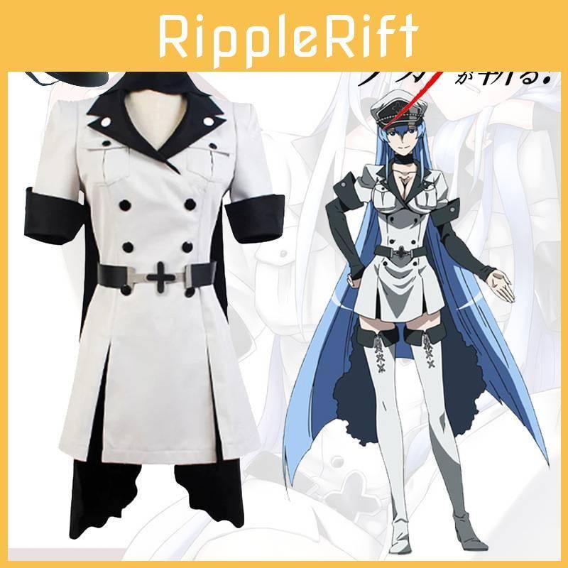 Akame Ga Kiru! Esdese Cosplay Kostymset Svart Och Vit Anime Outfit För Kvinnor S M L XL XXL Storlekar cm black