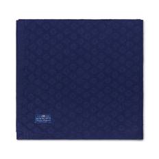 Lexington Diamond Jacquard Organic Cotton Överkast 260x240 Blå - Dark Blue (260x240)