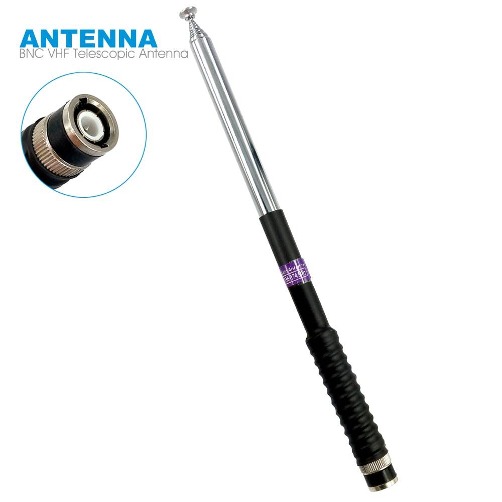 Gain teleskopisk bnc antenn för icom v8 v80 ic-v82 ic-u82 kenwood tk310 walkie talkie tvåvägs radio vhf 136-174 mhz fp10120