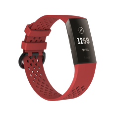 Fitbit Charge 3/4 Sportssilikonrem Rød