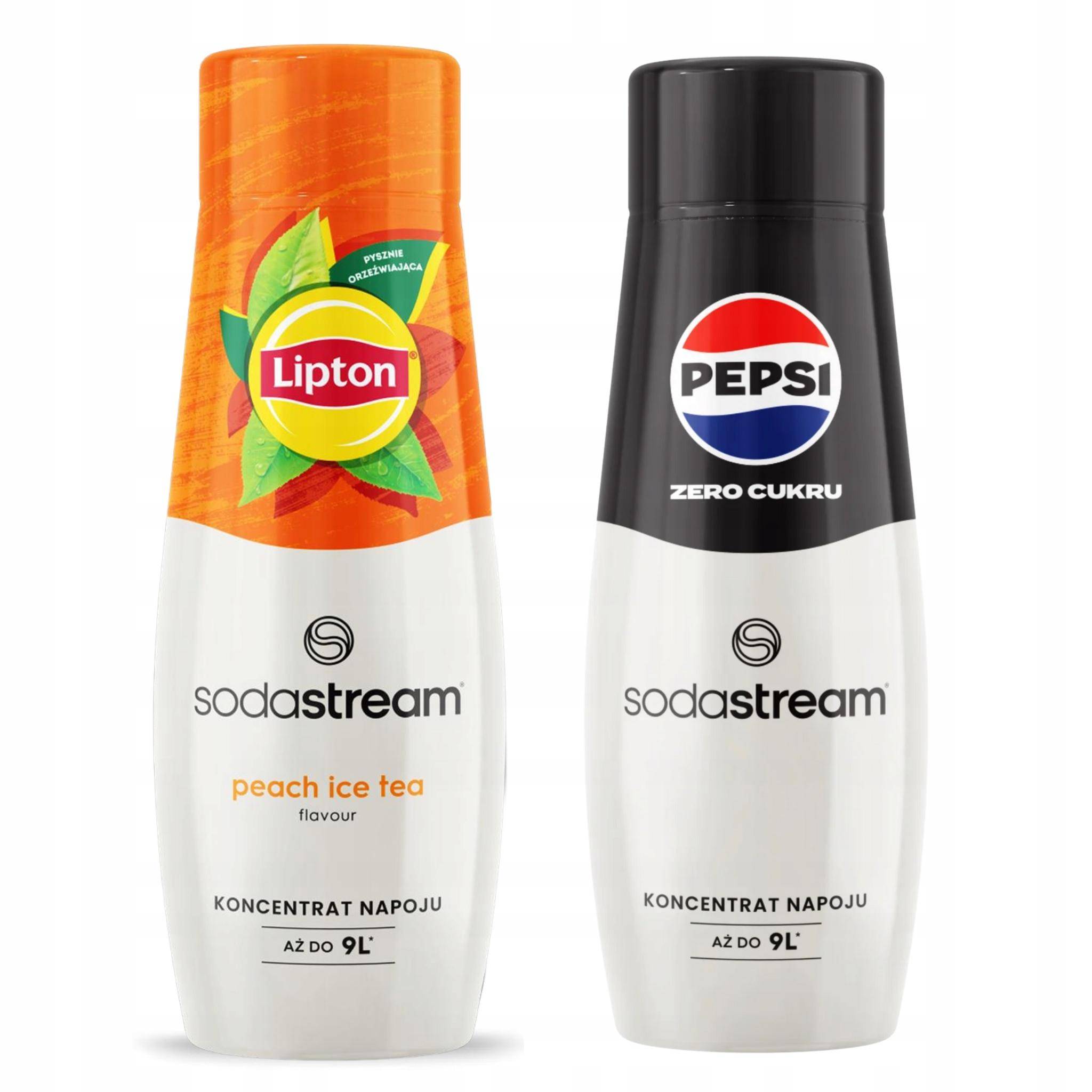 2x Lipton Ice Tea Peach Sodastream Syrup + Pepsi MAX Sugar Free