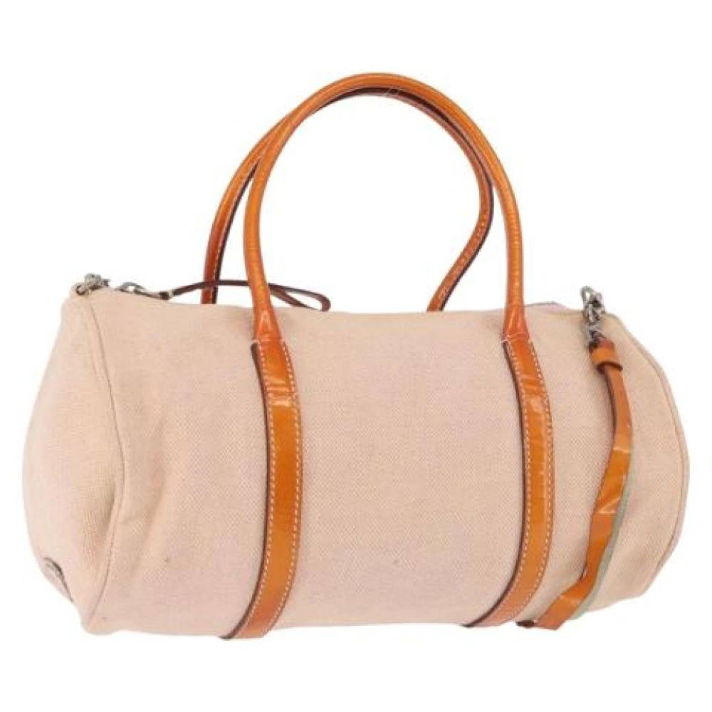 Prada Vintage Pre-owned Vintage Canvas Hand Bag - Vintage - Dame - Beige - ONE SIZE - Uld