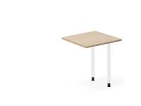 (ComputerSalg) Skrivebord, tilbyg DNA Eg 1400x600mm I-ben Alugrå