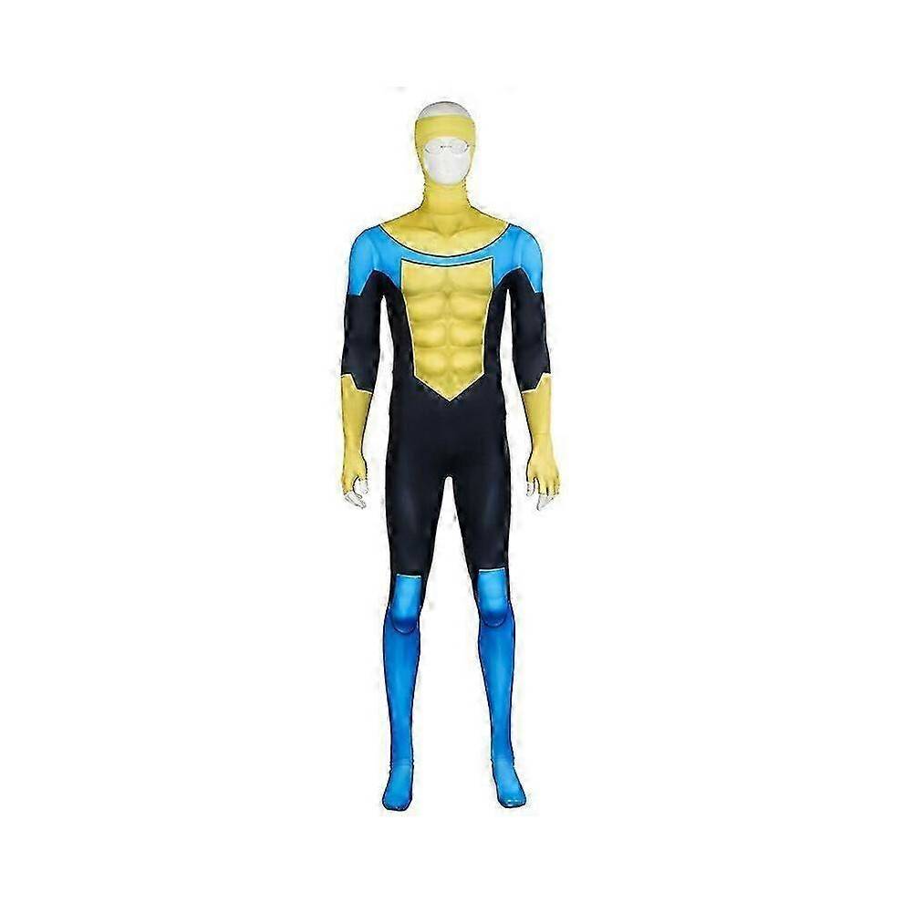 (150CM, 2) Adult Men Invincible Mark Grayson Halloween Cosplay Costume Book Week Jumpsuit