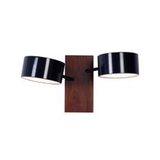 Roll & Hill - Excel Double Sconce Vit - Væglamper - Rich Brilliant Willing - Træ farvet,Hvid