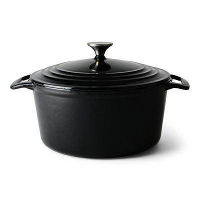 Gjutjärnsgryta Emaljerad Svart 4 L Rund Senso Kitchen
