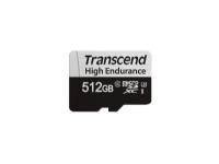 (ComputerSalg) TRANSCEND 512 GB microSD med adapter UHS-I U3 High Endurance