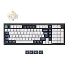 Keychron Q5 Max Full-Metal Custom Trådlöst Mekaniskt Tangentbord med Knopp, 96% Nordic-ISO Layout QMK/VIA Programmerbart RGB Backlit Hot-swappable Gateron Jupiter Banan Switch För Mac Windows