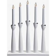 Marksl&#xF6;jd - Ljusstake M&#xE5;sesk&#xE4;r 5L - Vit - Adventsljusstakar - Fr&#xE5;n Homeroom