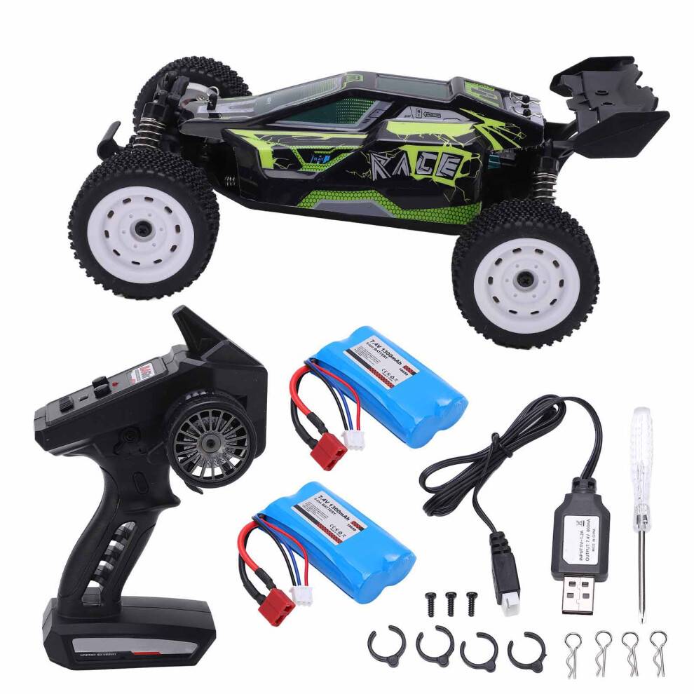 Mini fjernstyret bil med gyrostabiliseret teknologi, 2,4 GHz fjernbetjening, terrængående offroad-udstyr, højtydende minibuggy, klar til