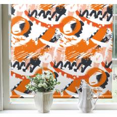 Abstrakt orange vattenfärg stroke rullgardin konst