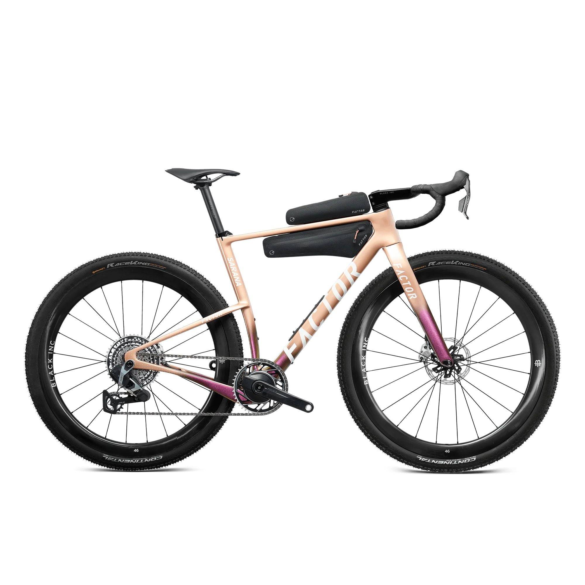Factor Sarana 2026 - SRAM Force XPLR AXS 1x12sp - Black Inc 45 - 153 / 52 / prismatic gold