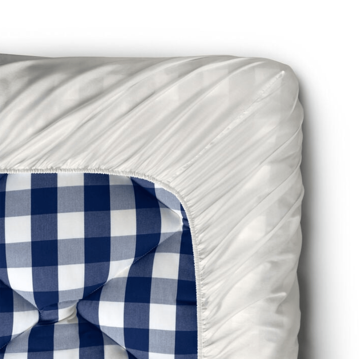 Hästens Satin Pure Spännlakan, 8 cm - 120x200 / Navy