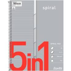 Bantex 5in1 Index spiralblok A4+ linjeret