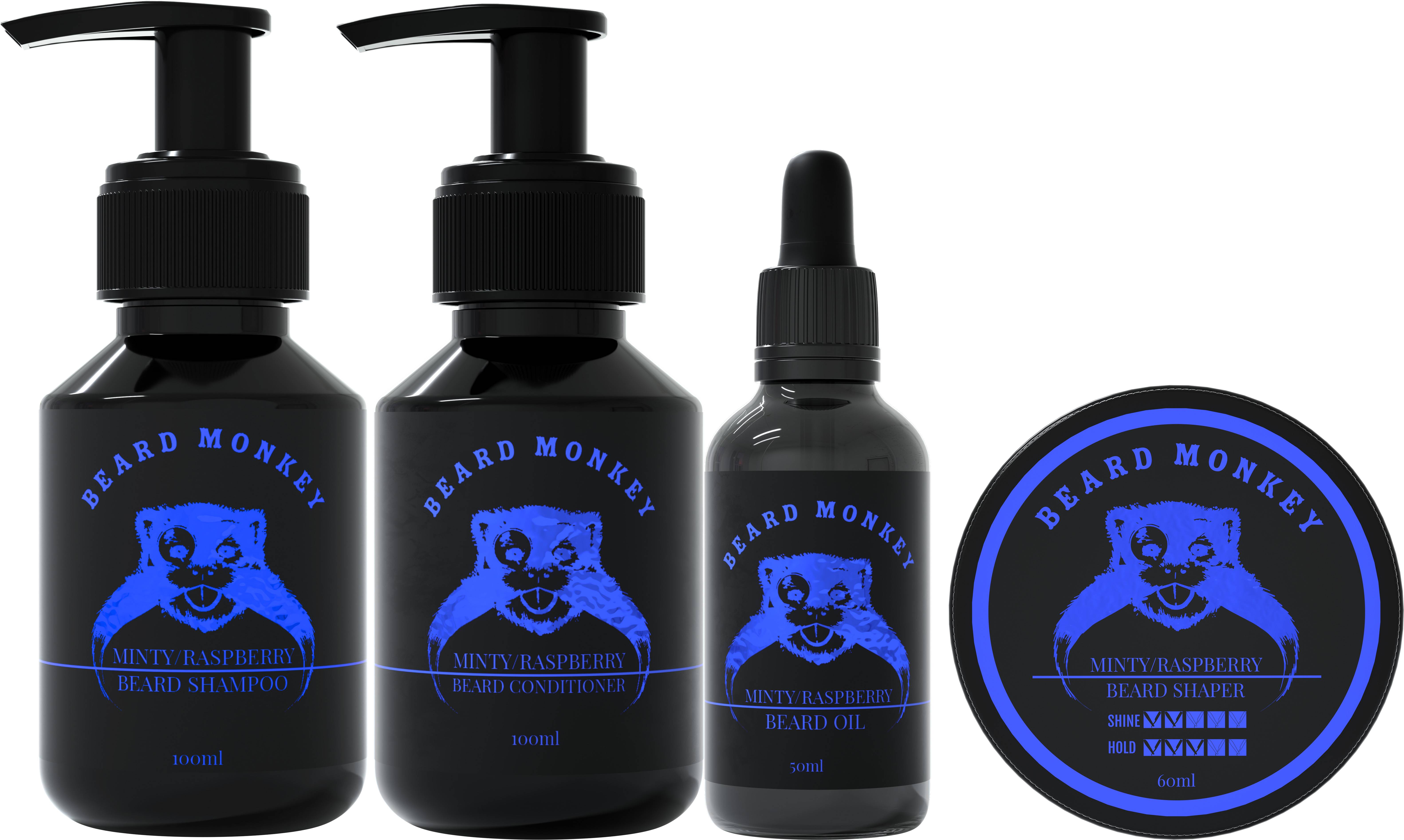 Beard Monkey Mint & raspberry All Beard Kit