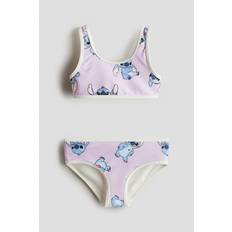Flicka - Ljuslila/Lilo & Stitch Mönstrad bikini - Size: 110/116 (4-6Y) - H&M (110/116 (4-6Y))