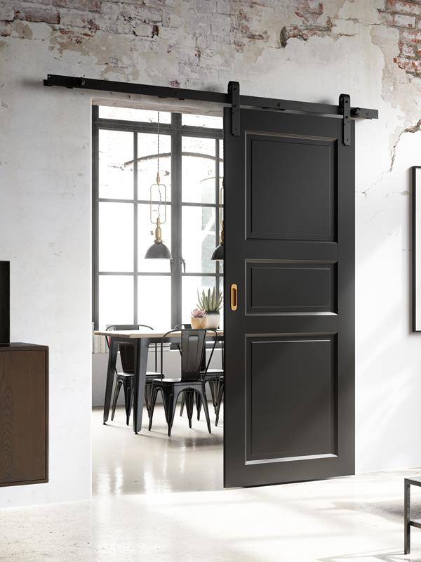 Swedoor Retroskena för utanpåliggande skjutdörr Aluminium (Längd: 2400 mm)