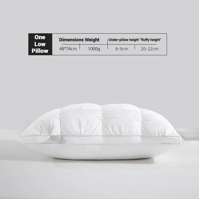 Comfortable Pillows for Sleeping 5-star Hotel Pillow Three-dimensional Soft Bilateral Washed Solid Color Pillow Sleeping Pillows - 1PCS-1000G / 48*74 (48*74)