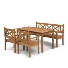 Fritz Hansen - Skagen Teak Set - Havebænke - Mogens Holmriis - Træ farvet - Træ