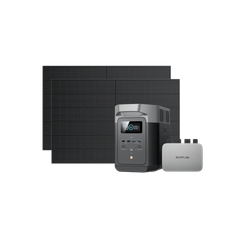 EcoFlow PowerStream Balcony Solar System with 2 kWh Storage 600W/800W - DELTA Max 2000 - 600W + 2x 400W Rigid Solar Panel + DELTA Max 2000 / No / Incl. VAT