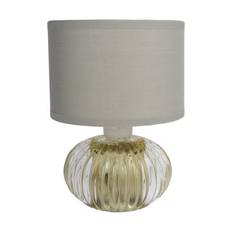 CASA Living LED Bordlampe - Ø 13,5 x H 19,2 cm - Glas/stof - Grøn