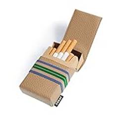 FLAPCASE N°1 Chroma?Utgåva – Designer cigarettetui, handgjord i Österrike, gummiband med blockremsor, cigarettlåda för 19, 20, 21 cigaretter paket, vanlig, king-size
