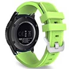 MoKo Watch Band Compatible with Galaxy Watch 3 45mm/Galaxy Watch 46mm/Gear S3 Frontier/Classic/Huawei Watch GT2 Pro/GT2e/GT 46mm/GT2 46mm/Ticwatch Pro 3, 22mm Silicone Replacement Strap, GREEN