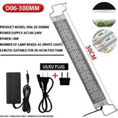 Akvarium led-ljus aluminiumlegering ultratunn belysning landskapsljus 18-75cm infällbar konsol växt akvarium led-ljus - D -300mm