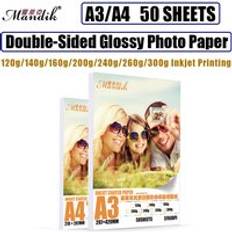 H&#xF6;gblank 50 ark a4 dubbelsidigt utskrivbart fotopapper - 120g a4 50 ark