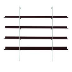 Cappellini - Aliante Bookshelf, Black - Polished 240x200 - Bokhyllor - Giulio Cappellini,Rodolfo Dordoni - Beige - Metall/Trä