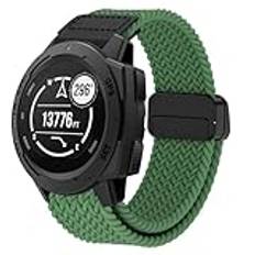 Band för Garmin Instinct 22 mm nylon mjukt och elastiskt, med exakt magnet för Instinct Solar, Instinct 2/Instinct 2 Solar/Crossover Solar/Instinct Tactical/Esports/Instinct Tide, Armégrön, Nato