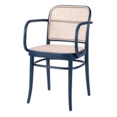 Ton - No 811 Armchair Ocean Blue / Cane - Matstolar - Michael Thonet - Trä