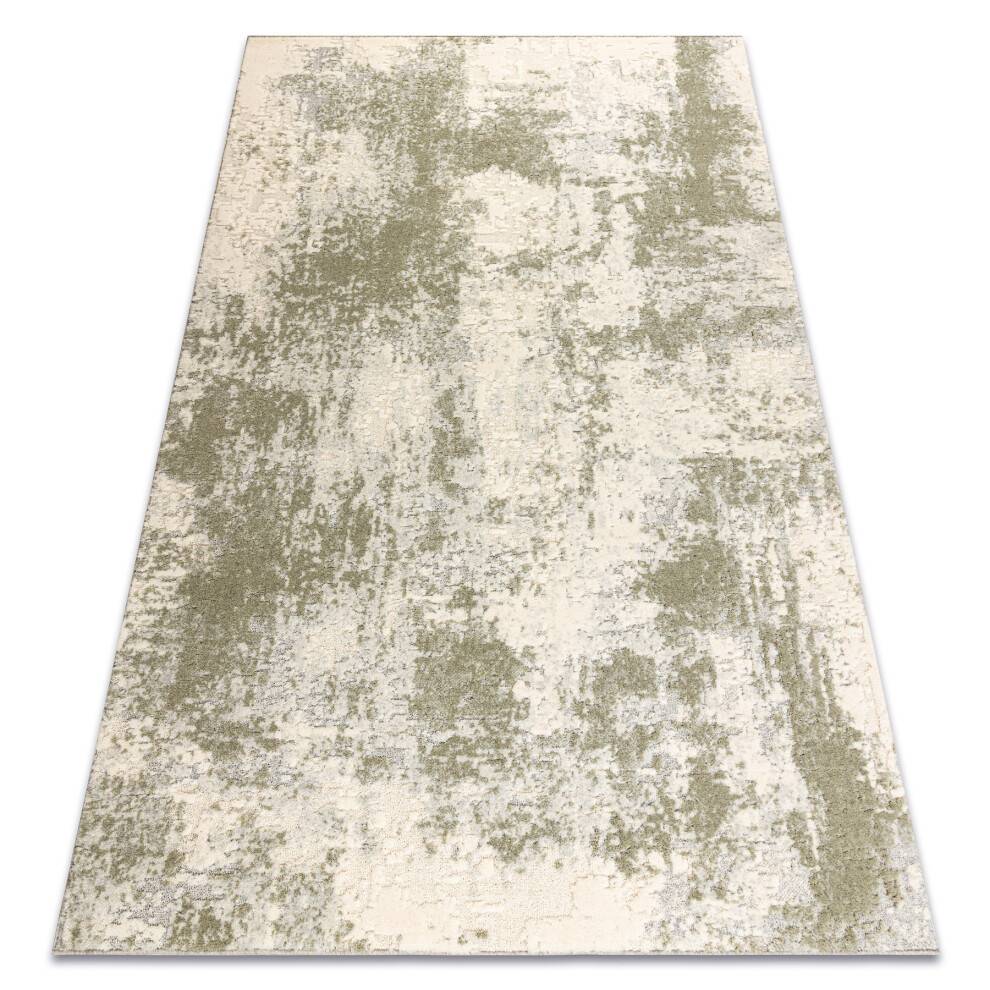 FLUX 461.138.SA990 uldtæppe OSTA - Abstraktion, strukturel, loft grøn / beige 120x170 cm