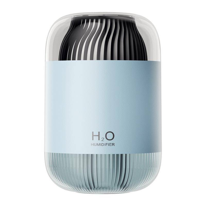3600mah Uppladdningsbart batteridrivet luftfuktare 1000ml Dubbla munstycke med stor kapacitet, tung dimma USB-portabel aromspridare Sky Blue