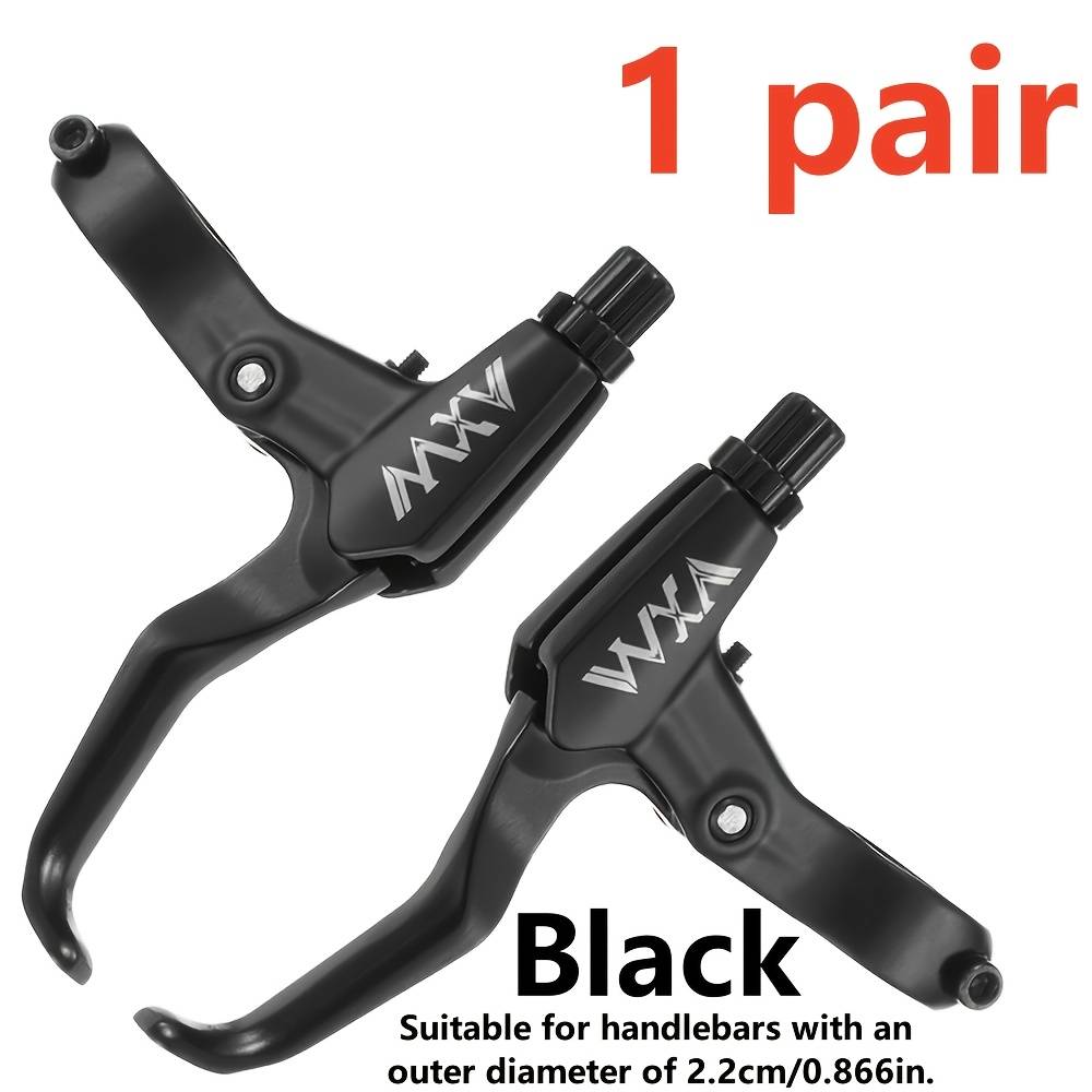 1 Pair Vxma Aluminum Alloy Bicycle Brake Levers For Mountain Bikes, Disc Brakes, V-brakes, Universal Folding Bike Brake Grips