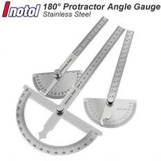 Gradskiva Vinkelmätare Mätlinjal Metallsökare 180 Grad Goniometer Rostfritt Stål Träbearbetningsverktyg Trämätning - Silver (Gradskiva Vinkellinjal 15 cm,Gradskiva Vinkellinjal 14 cm,Gradskiva Vinkellinjal 10 cm)
