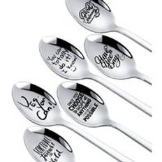 Free Custom Text Couple Wedding Spoon Gift Stainless Steel Silver Table Dinner Spoon for Restaurant