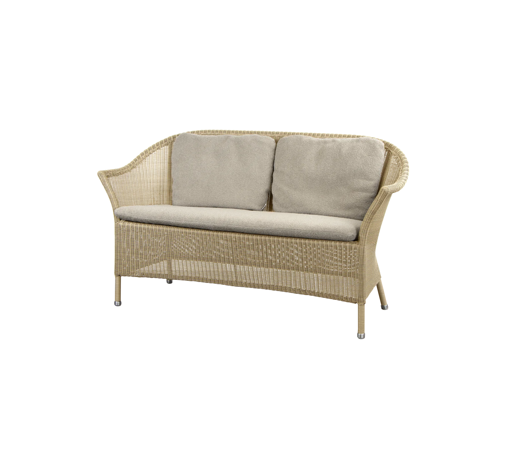 Lansing 2-pers. sofa - Cane-line Weave - Sand / Cane-line Free - Taupe / Uden ryghynde