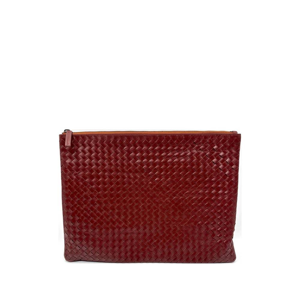 Dragon Diffusion Woven-Zip Clutch Bag - Tasker - Dame - Rød - ONE SIZE - Læder