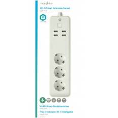 Wi-Fi smart grenuttag | 3x Schuko typ F | 4x USB | 16 A