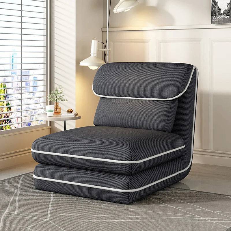 Sofa Small Folding Sofa Bed Multi-color Reclining Tatami Living Room Double Floor Sofa - gray