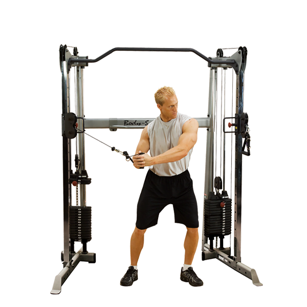 Body Solid - Kompakt kryssdrag / GDCC200 (Viktmagasin: Nej, behåll 2 x 75 kg, Extra viktplatta: Nej, ingen extra viktplatta)